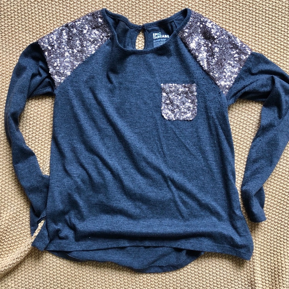 Girls soft glam top